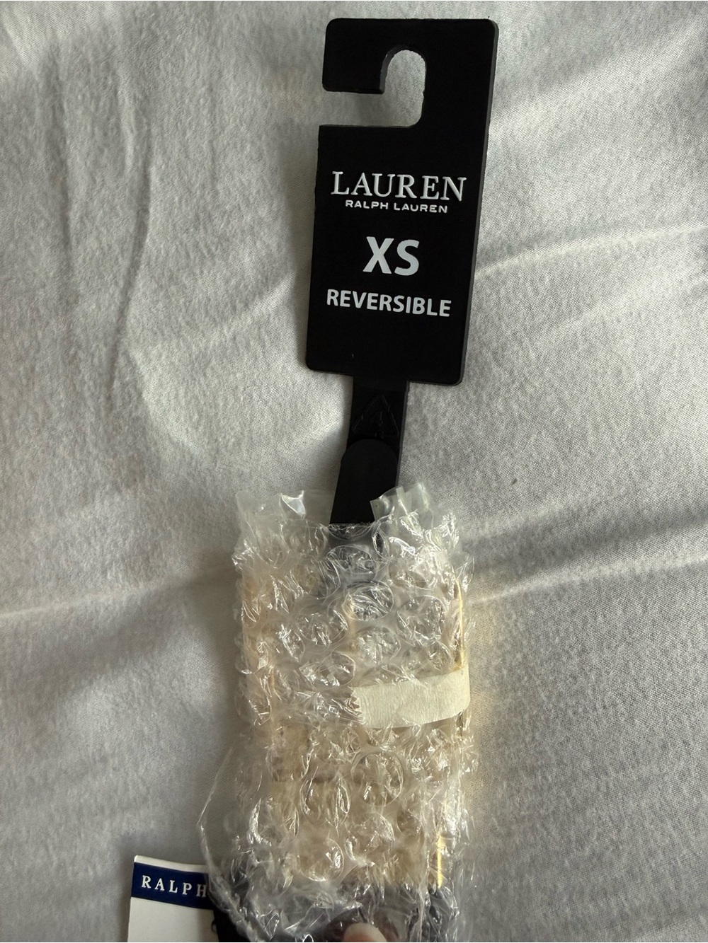 Lauren Ralph Lauren NWT Women’s Reversible Black Tan Crosshatch Leather Belt XS - Picture 2 of 7